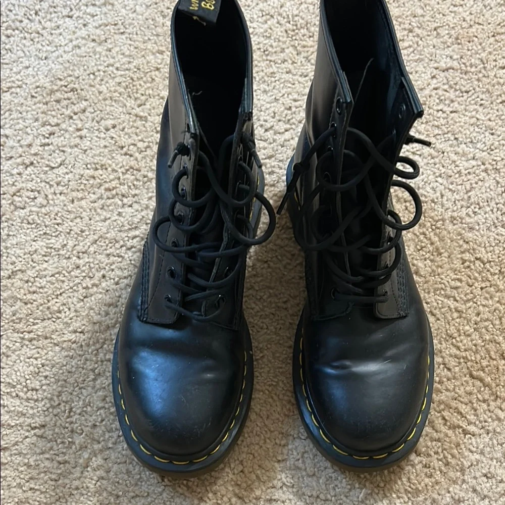 Dr. Martens Black Combat Boots - Picture 1 of 3